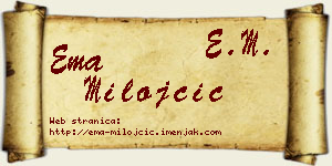Ema Milojčić vizit kartica